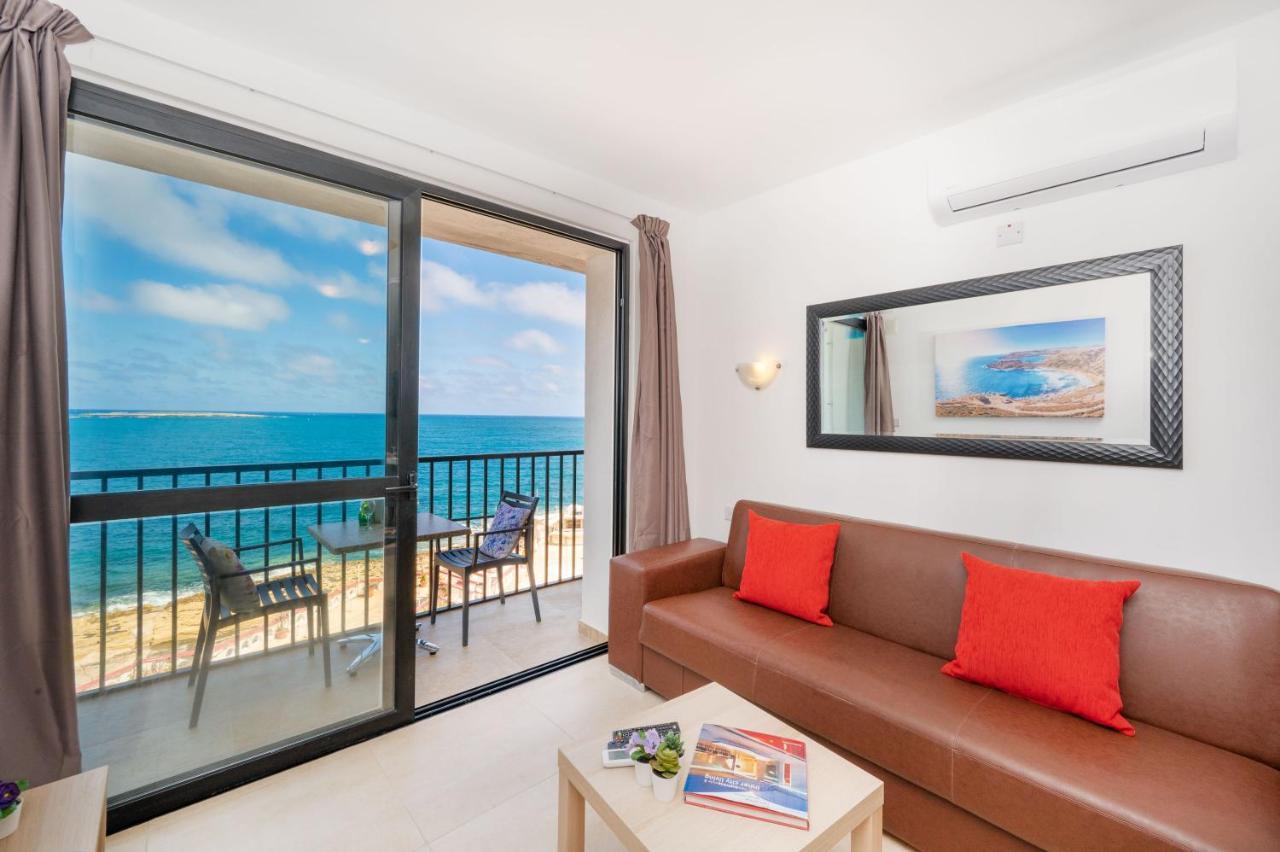 Islet Promenade Seafront 1 Bedroom Apartment With Sea View Balcony By Getawaysmalta St. Paul's Bay Ngoại thất bức ảnh