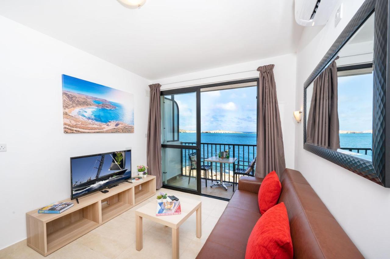 Islet Promenade Seafront 1 Bedroom Apartment With Sea View Balcony By Getawaysmalta St. Paul's Bay Ngoại thất bức ảnh